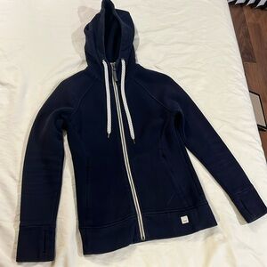 Vuori Navy Zip up Hoodie Small